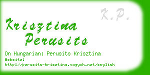 krisztina perusits business card